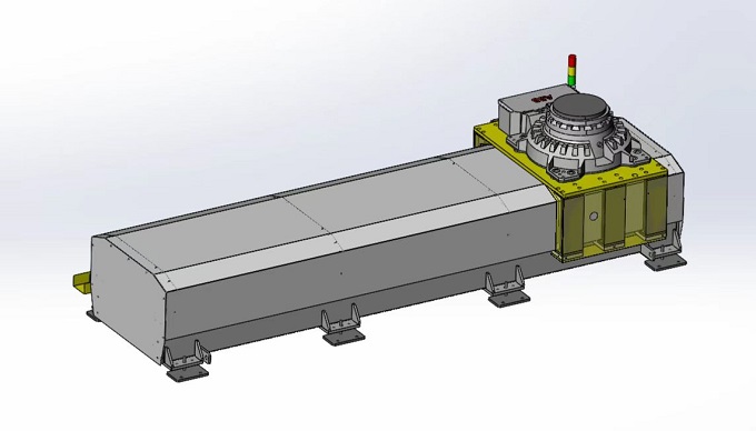 定制封閉式機(jī)器人行走地軌，調(diào)試地軌的運(yùn)行速度和穩(wěn)定性