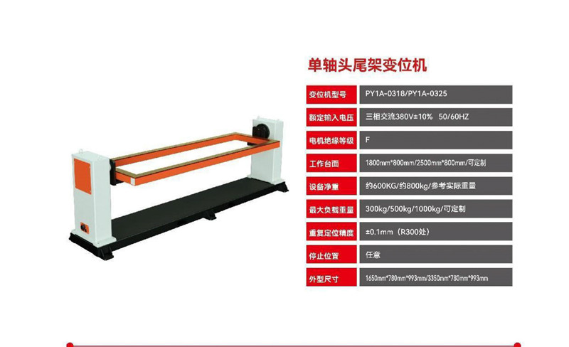 單軸頭尾架變位機(jī)